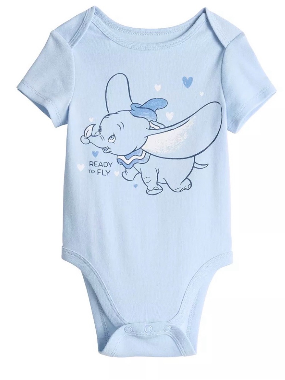 Disney Light Blue Dumbo Graphic One-Piece Bodysuit